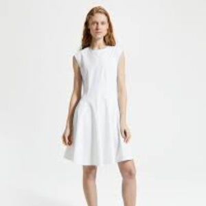 Theory Sleeveless Peplum Dress in Good Linen